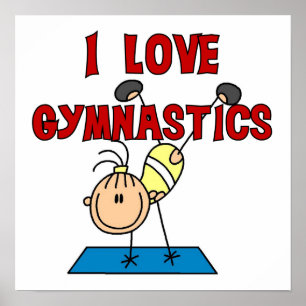 Póster Menina eu amo a ginástica