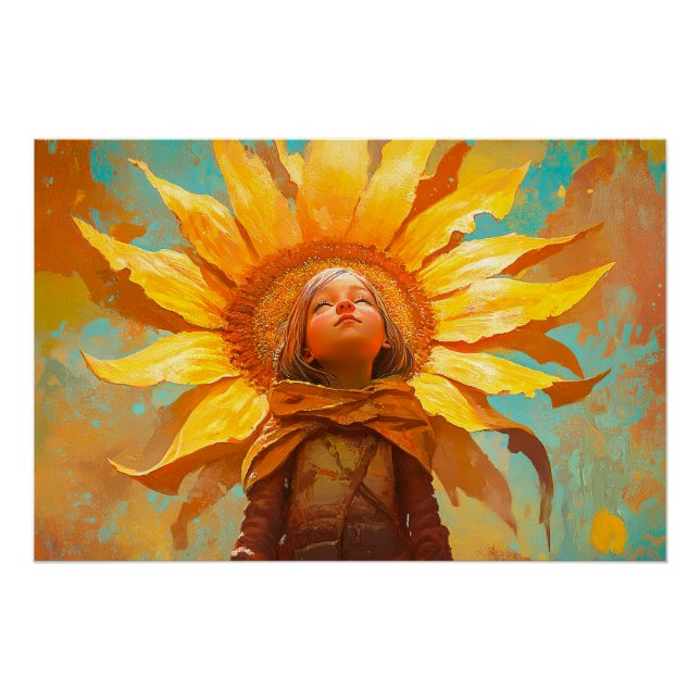 Póster Menina Girassol (Frente)