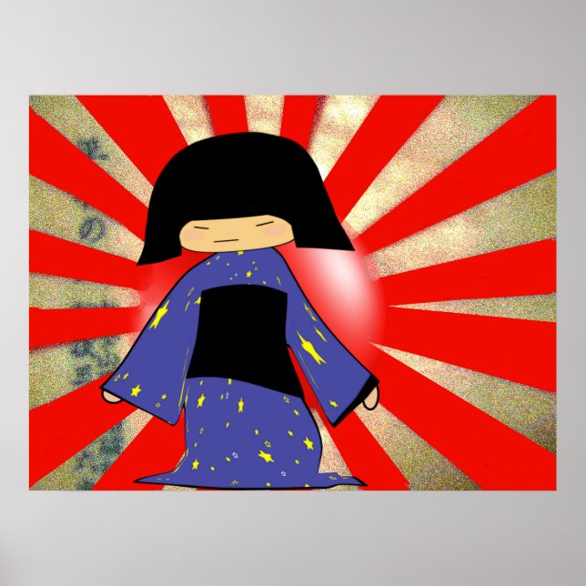 Póster menina japonesa (Frente)