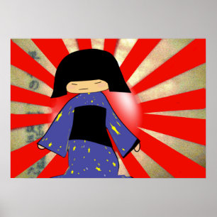 Póster menina japonesa