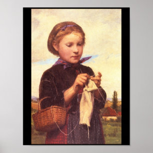 Póster Menina Knitting', Albert_Portraits
