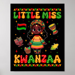 Poster Menina Kwanzaa Happy Kwanzaa Black Girl Toddl