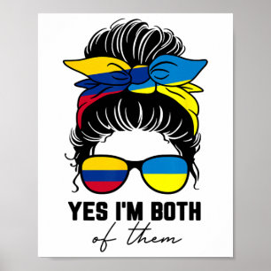 Poster Menina Metade Colombiana Metade Ucraniana Colômbia