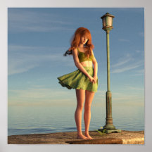 Menina Na Lâmpada - Pintura De Posto