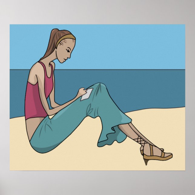 POSTER MENINA NA PRAIA (Frente)