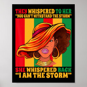 Poster Menina Negra Afro-Americana Juneteenth Eu Sou A Te