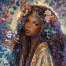 Menina Negra Rainha Negra Arte Fantasia Deusa