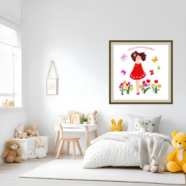 Poster Menina no jardim (Criador carregado)