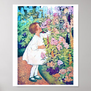 Poster Menina no Jardim Flor, Jessie Willcox Smith