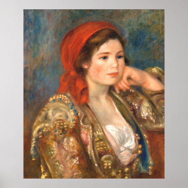 Poster Menina num Casaco Espanhol, Renoir (Frente)