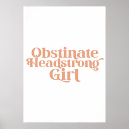 Poster Menina Obstinada e Cabeça Dura Jane Austen