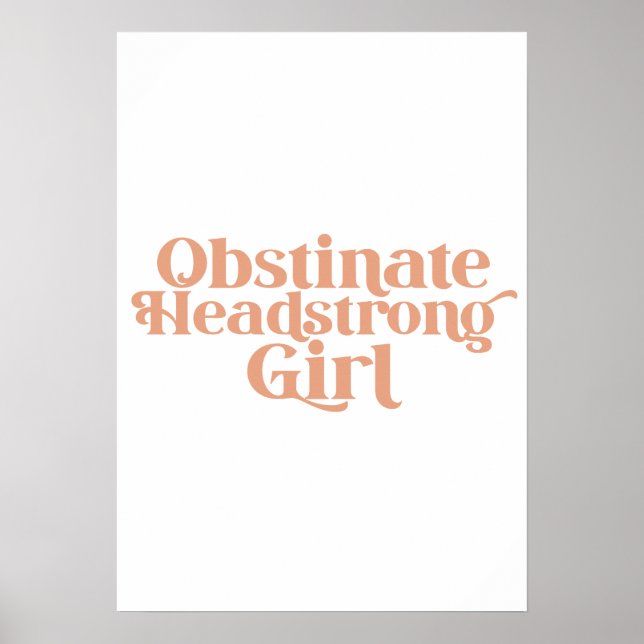 Poster Menina Obstinada e Cabeça Dura Jane Austen (Frente)