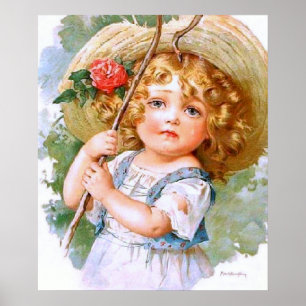 Poster Menina pequena doce do verão de Maud Humphrey