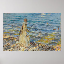 Poster Menina Pescando, Sargent 1913