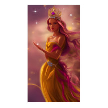 Menina princesa tiara rosa dourada conto de fadas 
