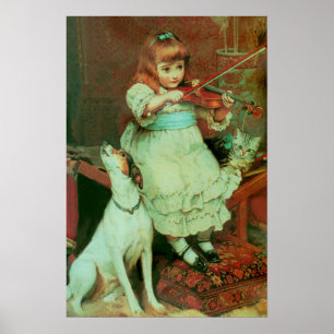 Poster Menina que joga um violino