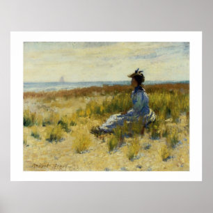 Póster Menina Sentada pelo Mar