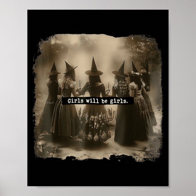 Poster Menina Será Bruxa No Halloween (Frente)