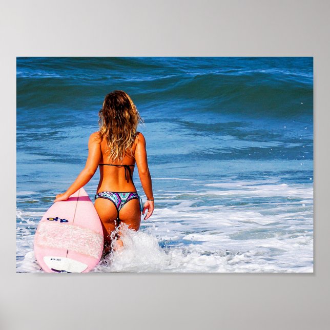 Poster Menina surfista (Frente)
