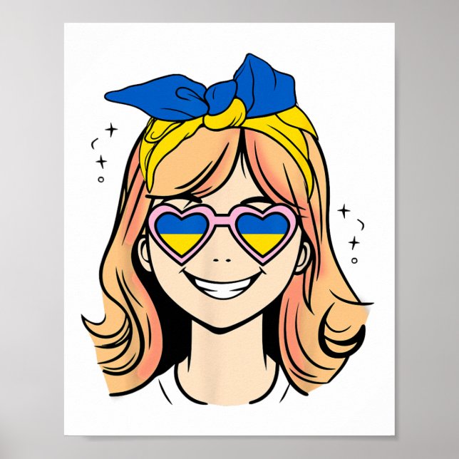 Poster Menina Ucraniana de Cabelo Ruivo  (Frente)