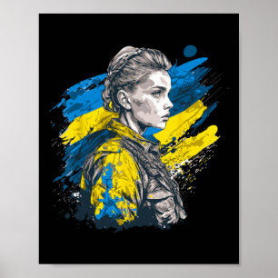 Poster Menina Ucraniana - Força Diante da Oposição