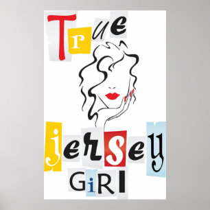 Poster Menina verdadeira do jérsei