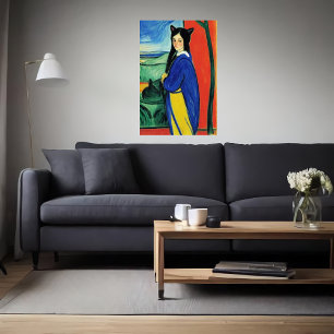 Poster Menina zoomórfica com orelhas de gato Arte AI