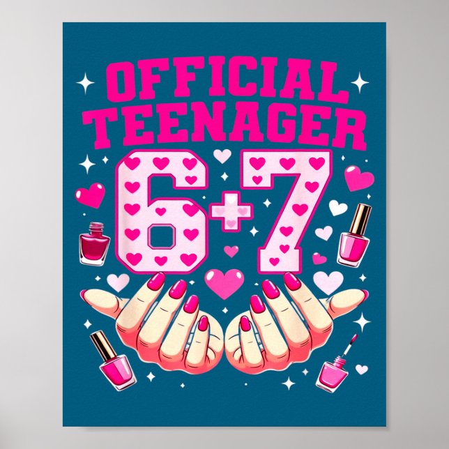 Poster Meninas Adolescentes de Anos Unhas Fofas (Frente)