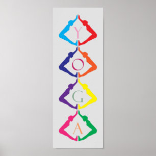 Poster Meninas coloridos da IOGA