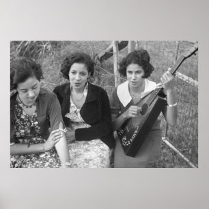 Póster Meninas crioulas em Louisiana, os anos 30