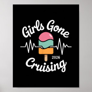Poster Meninas Cruzeiros 2026 Sorvete Divertido Batimento