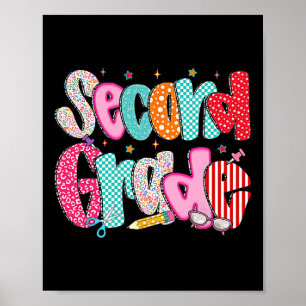Poster Meninas da Segunda Série de Volta às Aulas Lápis P