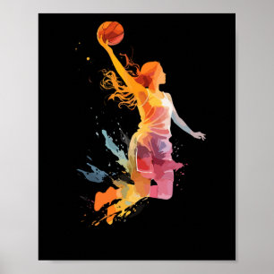 Poster Meninas de basquete