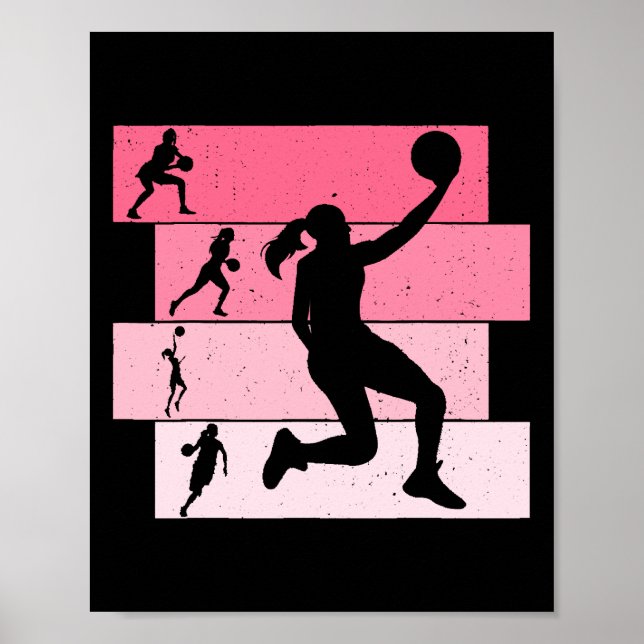 Poster Meninas de basquete Meninas (Frente)
