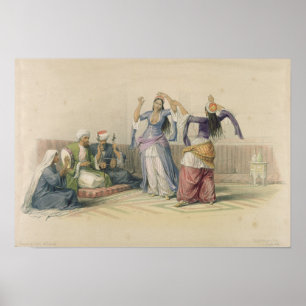 Poster Meninas de dança no Cairo, 'de Egipto e de Nubia
