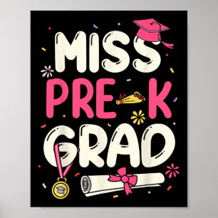 Poster Meninas de Graduação Pré-Escolar de Miss Prek Form