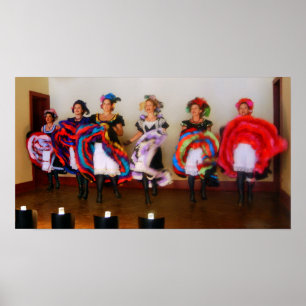 Póster Meninas de salão de dança no oeste velho