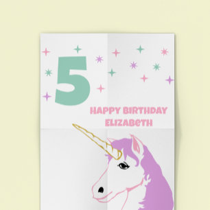 Poster Meninas do Unicórnio Mágico Aniversário