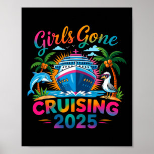 Poster Meninas em Cruzeiro 2025 Menina Viagem de Navio de