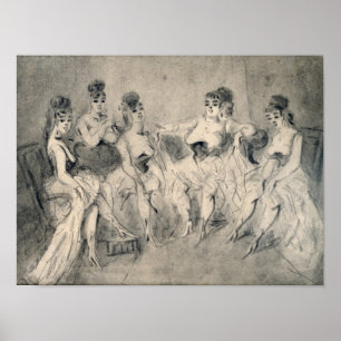 Póster Meninas em um burdel