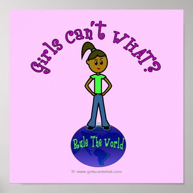 Póster Meninas Escuras Governam O Mundo (Frente)