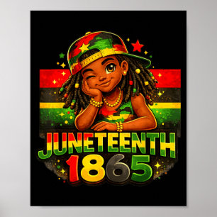 Poster Meninas fofas africanas americanas Junenth 1865