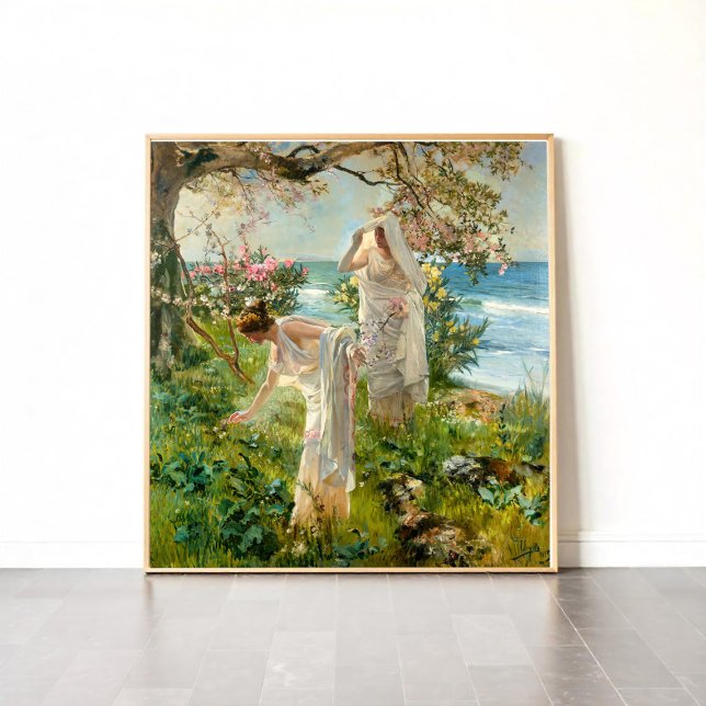 Poster Meninas gregas na costa (Criador carregado)