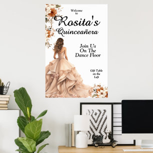 Poster Meninas Mexicanas Aniversário de 15 anos Quinceane