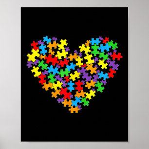 Poster Meninas Mulheres Conscientização sobre Autismo Cor