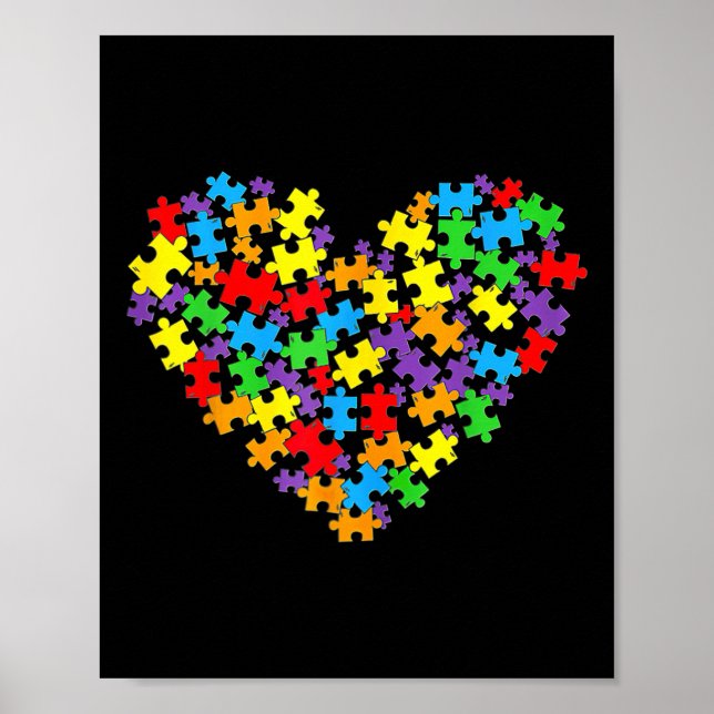 Poster Meninas Mulheres Conscientização sobre Autismo Cor (Frente)