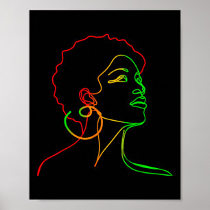 Poster Meninas Mulheres Negras Rainha Afro Melanin Derrub
