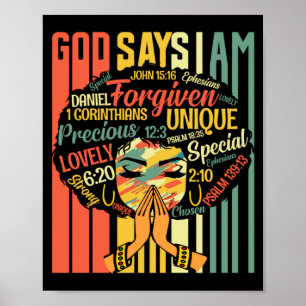Poster Meninas Negras Deus Diz Que Eu Sou Mês da História