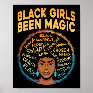Poster Meninas Negras Foram Mágicas História Negra Melani