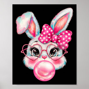 Poster Meninas Páscoa Coquete Cara de Coelhinho Fofo Pásc
